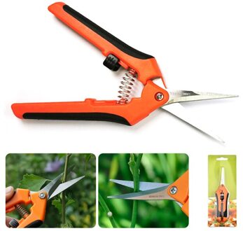 Multifunctionele Straight Snoeischaar Snoeischaar Non-Slip En Arbeidsbesparende Bloem Tak Scharen Tuingereedschap oranje