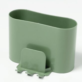 Multifunctionele Tandenborstelhouder Punch-Gratis Wandmontage Plastic Tandpasta Magazijnstelling Badkamer Organizer groen