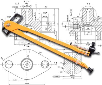 Multifunctionele Tekening Kompas Math Geometry Gereedschap Voor Cirkels Schoolbenodigdheden Voor Student Briefpapier