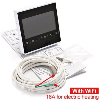 Multifunctionele Temperatuur Thermostaat Wifi Slimme Thermostaat Elektrische Vloerverwarming Water/Gas Boiler wit-16A-met WiFi