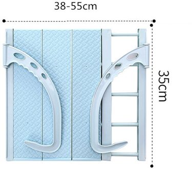 Multifunctionele Thuis Vensterbank Opknoping Plank Verstelbare Kleding Schoenen Droogrek Huis Balkon Vouwen Hanger Rack blauw