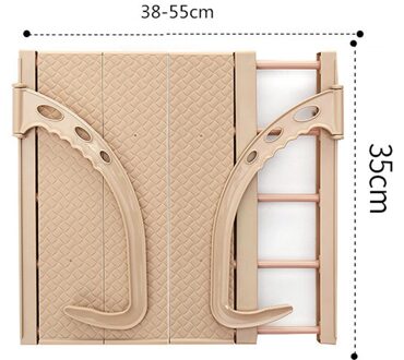 Multifunctionele Thuis Vensterbank Opknoping Plank Verstelbare Kleding Schoenen Droogrek Huis Balkon Vouwen Hanger Rack bruin