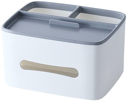 Multifunctionele Tissue Doos Papier Houder Dubbele Laag Desktop Dispenser Opslag Servet Case Organizer Afneembare Tissue Organiseren wit