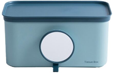 Multifunctionele Tissue Doos Plastic Toiletrolhouder Badkamer Dubbele licht blauw