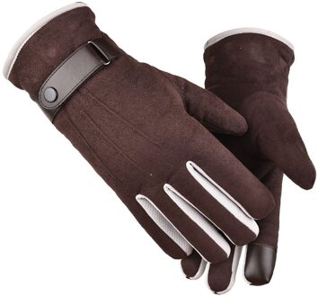Multifunctionele Touch Telefoon Guantes Mannen Rijden Warm Houden Punt Vinger Winddicht Winter Suede Screen Handschoenen BW