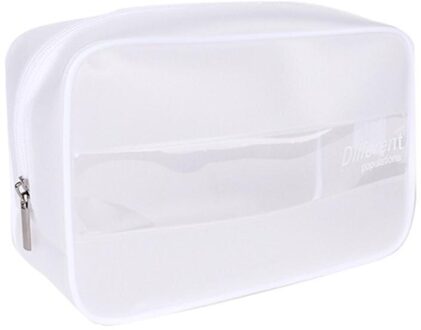 Multifunctionele Travel Organizer Helder Make Bag Pouch Toilettas Wassen Beaut Kit Schoonheidsspecialist Cosmetische Bag Case wit