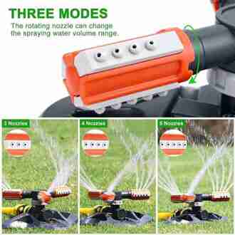 Multifunctionele Tuin Water Automatische Roterende Plastic Drie-Prong Sprinkler Sprinkler Nozzle Gazon Irrigatie Sprinkler