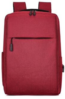 Multifunctionele USB Opladen Mannen Business Leisure School Crossbody Bag Outdoor Training voor Tieners Reizen Schoudertas rood