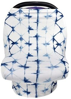 Multifunctionele Verpleging Cover Borstvoeding Sjaal Baby Stoelhoezen Katoenen Wandelwagen Luifel Deken Voor Hoge Stoel Winkelwagen blauw