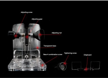 Multifunctionele Vervanging Hout Werken Verstelbare 2 Knoppen Desktop 65Mm Trimmer Base Clear Kleine Machine Harde Clear Voor 3703