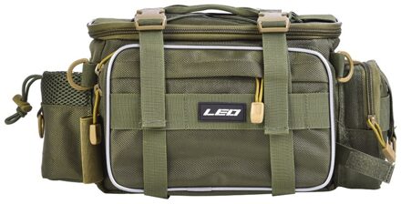 Multifunctionele Visgerei Zak Outdoor Sport Enkele Schouder Tas Crossbody Bag Taille Pack Vissen Lokt Tackle Gear Bag leger groen