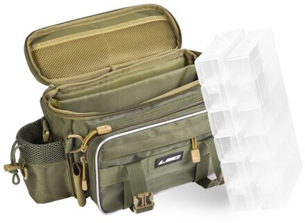 Multifunctionele Visgerei Zak Outdoor Sport Enkele Schouder Tas Crossbody Bag Taille Pack Vissen Lokt Tackle Gear Bag leger groen