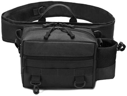 Multifunctionele Visgerei Zakken Taille Verpakking Draagbare Vissen Lokt Gear Carrier Hengel Zak Enkele Crossbody Schoudertas zwart