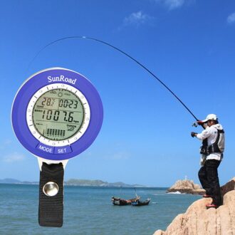 Multifunctionele Vissen Barometer Lcd Digitale Outdoor Vissen Barometer Hoogtemeter Thermometer Voor Oceaan Lake Boten Vissen