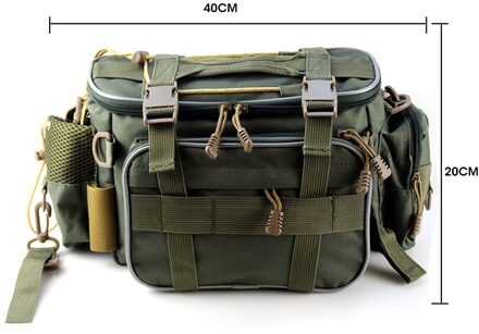 Multifunctionele Vissen Tas Waterdichte Outdoor Sport Taille Pack Vissen Lokt Opbergtas Enkele Crossbody Zak Vistuig Zak leger groen