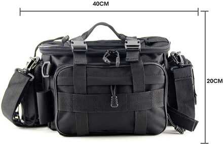 Multifunctionele Vissen Tas Waterdichte Outdoor Sport Taille Pack Vissen Lokt Opbergtas Enkele Crossbody Zak Vistuig Zak zwart