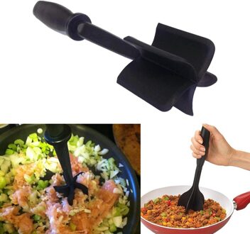 Multifunctionele Vleesmolen Slip Abs Plastic Hamburger Grinder Non-stick zwart A