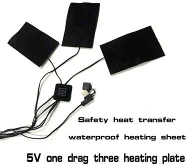 Multifunctionele Waterdichte Winter Warmer 5V USB Plakken Pads Elektrische Verwarming Mat voor Winter Jassen USB Opgeladen W1 met Switch