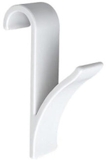 Multifunctionele Witte Transparante Hanger Voor Verwarmde Handdoek Radiator Rail Kleerhanger Bad Haak Houder Plegable Sjaal Hanger Haak 1stk wit