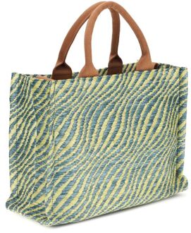 Multikleurige Stoffen Schoudertas Veelkleurig