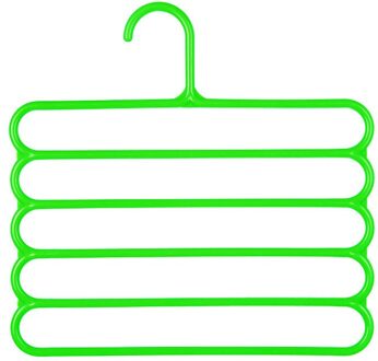 Multilayer Kleerhanger Broek Hanger Doek Rack Multi-purpose Opslag Sjaal Tie Ruimtebesparend Kleerhanger Kleerhangers groen