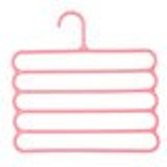 Multilayer Kleerhanger Broek Hanger Doek Rack Multi-purpose Opslag Sjaal Tie Ruimtebesparend Kleerhanger Kleerhangers roze