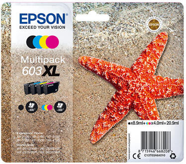 Multipack 4-colours 603XL Zeester Inkt