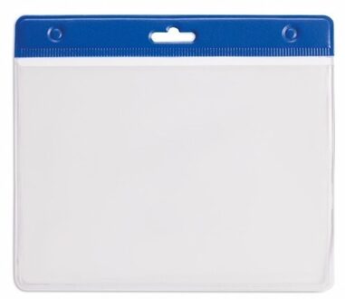 Multipack van 10x Badgehouder blauw 11,5 x 9,5 cm