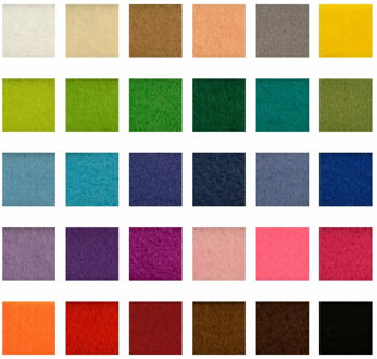 Multipack vilt 120x lapjes in 30 verschillende kleuren 20 x 15 cm - Hobbyvilt - Hobbyartikelen/knutselspullen