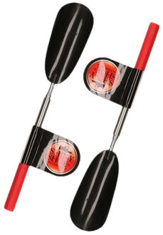 Multipak van 2x stuks rode uitschuifbare schoenlepel
