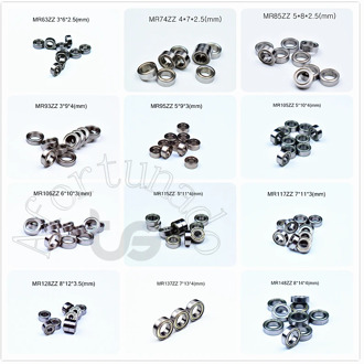 Multiple Miniature 10piece free shipping Bearings MR72 MR74 MR85 MR95-105-106-115-117-126-128-137-148 Metal Seal bearing