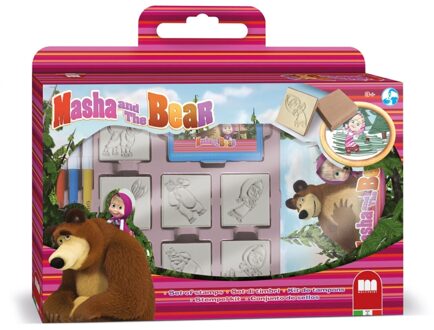 Multiprint Masha en de Beer - window box - 7 stempels + 3 viltstiften