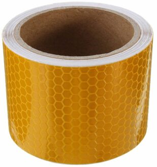 Multipurpose 50Mm * 3M Auto Reflecterende Tape Decoratie Stickers Auto Waarschuwing Veiligheid Reflectie Tape Film Auto Reflector Sticker gouden
