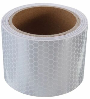 Multipurpose 50Mm * 3M Auto Reflecterende Tape Decoratie Stickers Auto Waarschuwing Veiligheid Reflectie Tape Film Auto Reflector Sticker wit