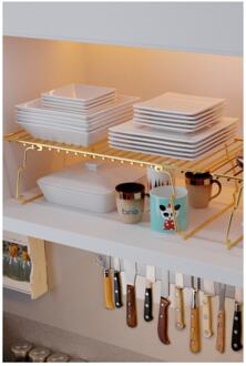 Multipurpose Organizer-Badkamer Keuken Kast Kledingkast Organizer-Goud Roestvrij Afwerking Decoratieve Praktische