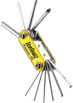 Multitool Amaze 12x6x4 Cm Staal Zilver/geel 10-delig