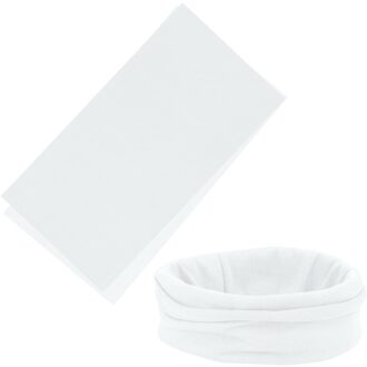 Multiuse Unisex Outdoor Sjaal Tube Magic Outdoor Bandana Snood Hoofddeksels Winter Masker Gezicht Cover Masker Маска Шарф #15 wit