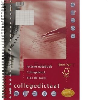 Multo Collegedictaat Multo A4 23-rings ruit 5mm 80vel Blauw