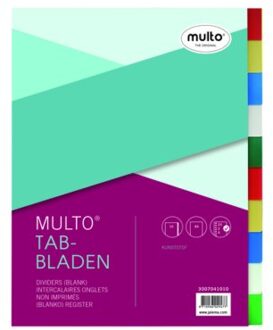 Multo Tabbladen Multo A4 23-gaats 10-delig PP assorti