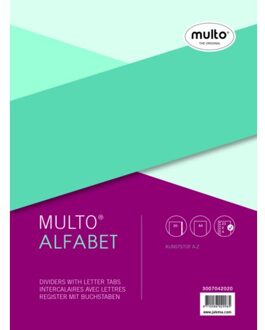 Multo Tabbladen Multo A4 23-gaats 20-delig A-Z grijs