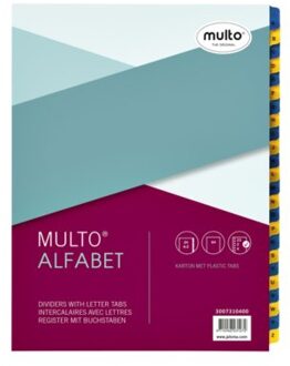 Multo Tabbladen Multo A4 23-rings 24-delig A-Z blauw/geel karton 170gr