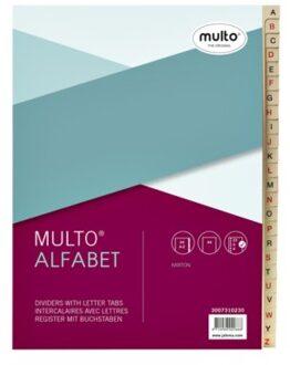 Multo Tabbladen Multo A4 23-rings 24-delig A-Z karton chamois Zwart