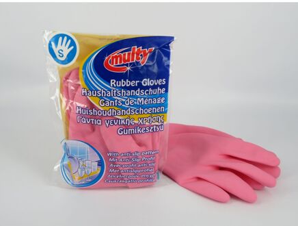 Multy Huishoudhandschoenen Rubber Maat S