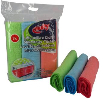 Multy microvezeldoeken 35x35cm pak a 3st verschillende
