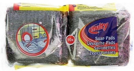 Multy Pannenspons staalwol pak a 10st