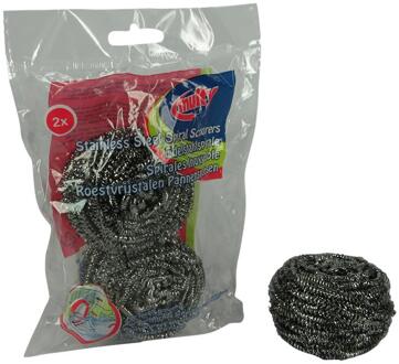 Multy Stainless Steel Scourers A Pack Of 2