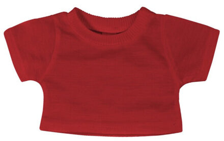 Mumbles Katoenen effen teddy t-shirt - maat L Rood