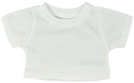 Mumbles Katoenen effen teddy t-shirt Wit - M