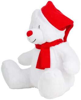 Mumbles Zippie kerst teddybeer - maat One size Wit