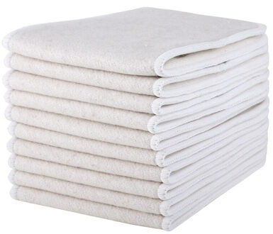 [Mumsbest] 10 Pcs Hennep & Organic Katoen Inserts 4 Lagen Herbruikbare Insert Voor Baby Doek Luier Baby Luier inserts Grootte: 14X35 Cm